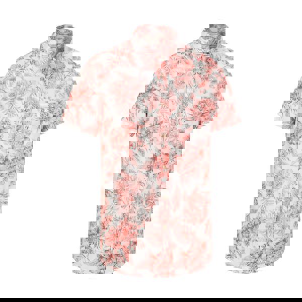 Mountain Warehouse Mens Tropical Leaves Shirt - Rust/White - 