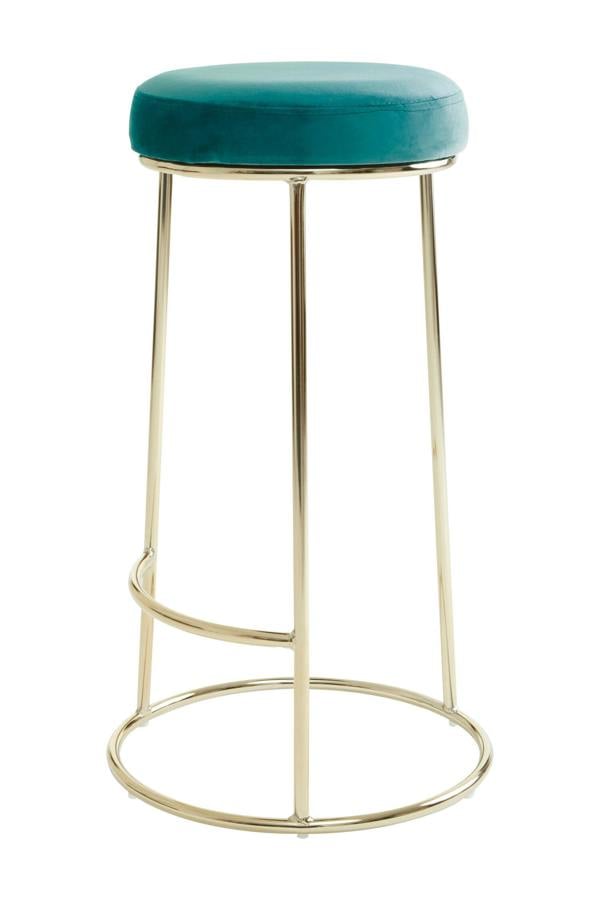 Interiors by Premier Manhattan Green Velvet Tall Bar Stool