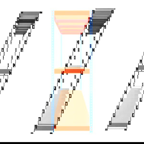 Monster Racking S-Rax 3 Shelf Racking - 180cm x 180cm x 60cm