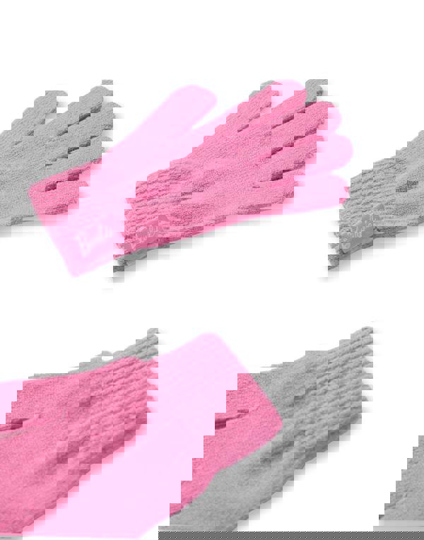 Barbie Girls Pink Fair Isle Beanie and Gloves Set (One Size)