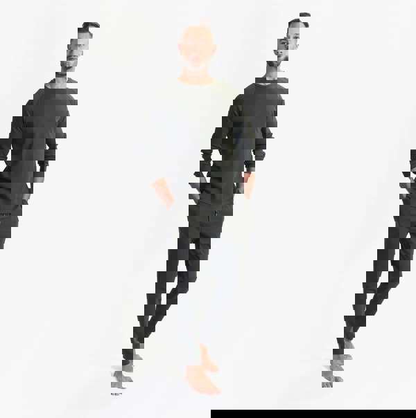 Ted Baker Ted Baker WAFFLE LONG SLEEVE SHIRT & JOGGER SET Mens Loungewear Khaki