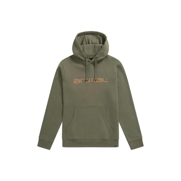 Animal Mens Driver Organic Hoodie - Khaki Green - 