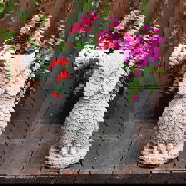 Stone Owl small garden ornament