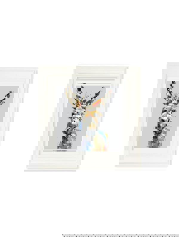 Exceptional Art Donkey Jack & Jennet Cosy Sketch - Cream Hurstwood square frame