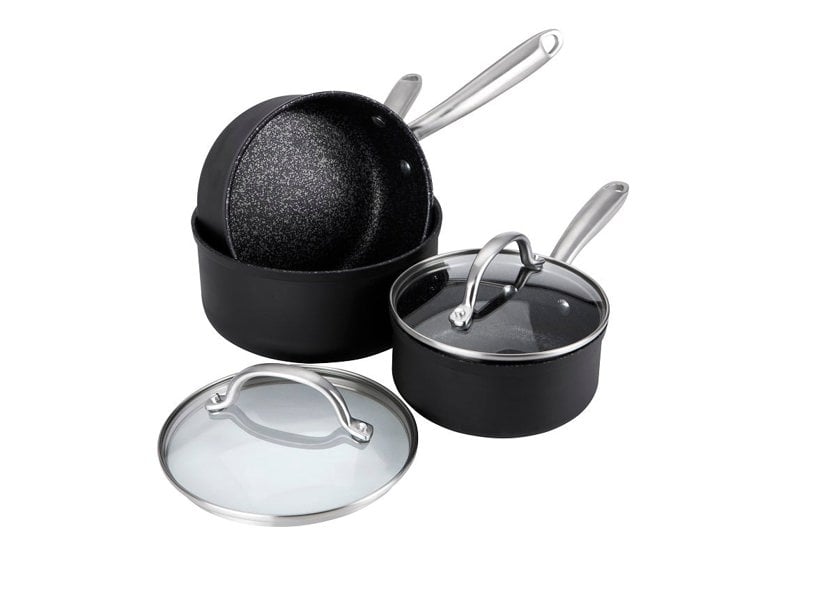 Prestige Scratch Guard 3 Piece Saucepan Set Induction Hob Pans - 16/18/20 cm