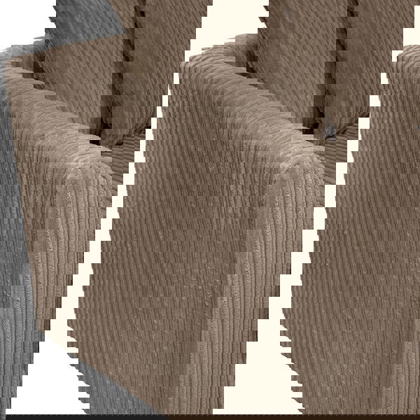 SQUAREBOXX Dylan Jumbo Cord 3+2 Seater Fabric Sofa in Coffee