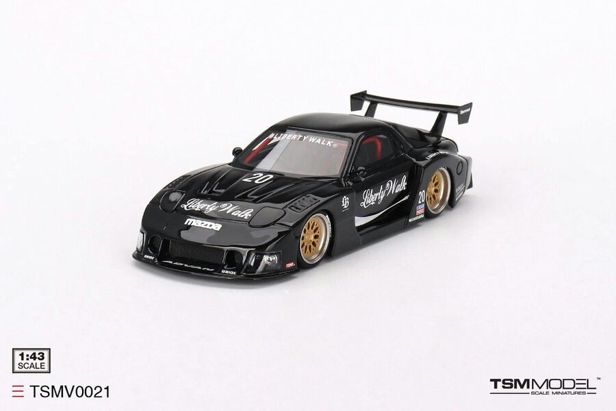 MCSlots Mazda RX-7 LB-Super Silhouette Liberty Walk Black 1:43 Scale TSMV0021