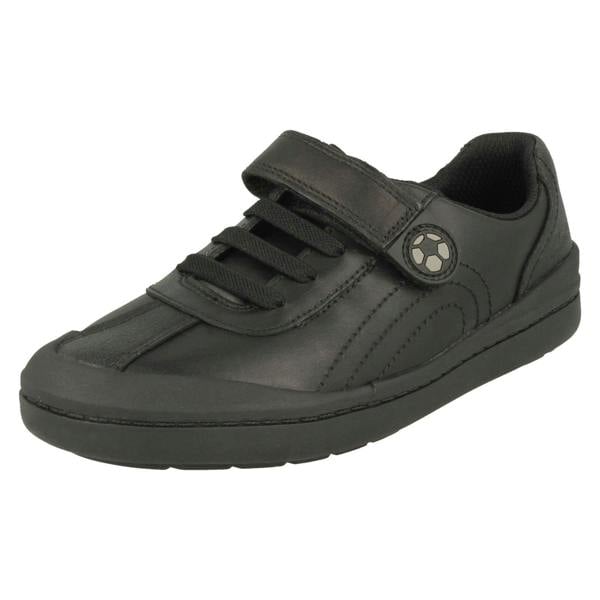 Clarks Boys Clarks Football Detailed School Shoes Rock Pass