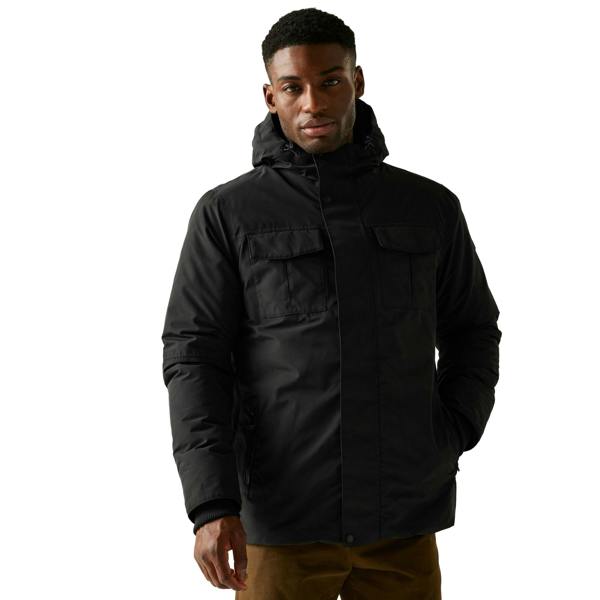 Regatta Mens Eamont Insulated Waterproof Jacket - Black