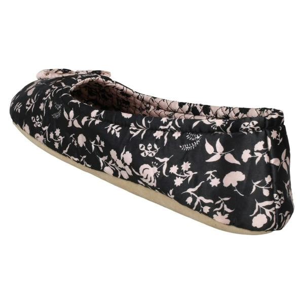 Spot On Ladies Spot On Flower Print Slippers