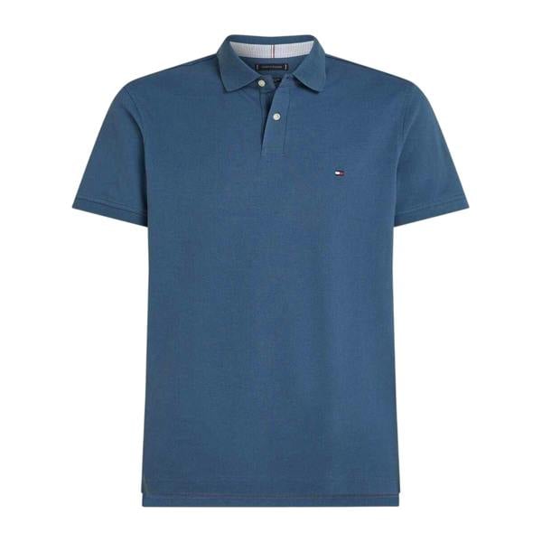 Tommy Hilfiger Mens 1985 Embroidered Logo Polo Shirt - Aegean Sea - 