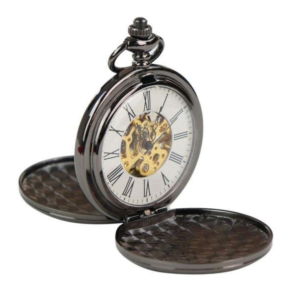 TruClothing Classic Mechanical Pocket Watch Peaky Blinders Vintage Skeleton Automatic