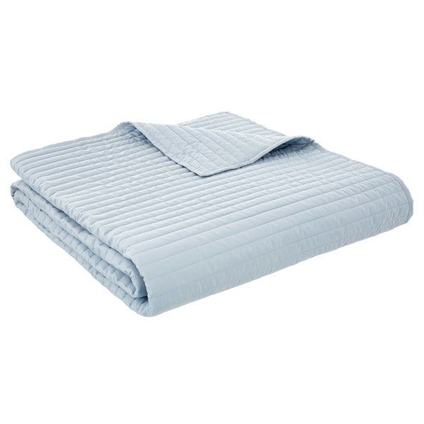 Bianca Quilted Lines Bedspread Blue