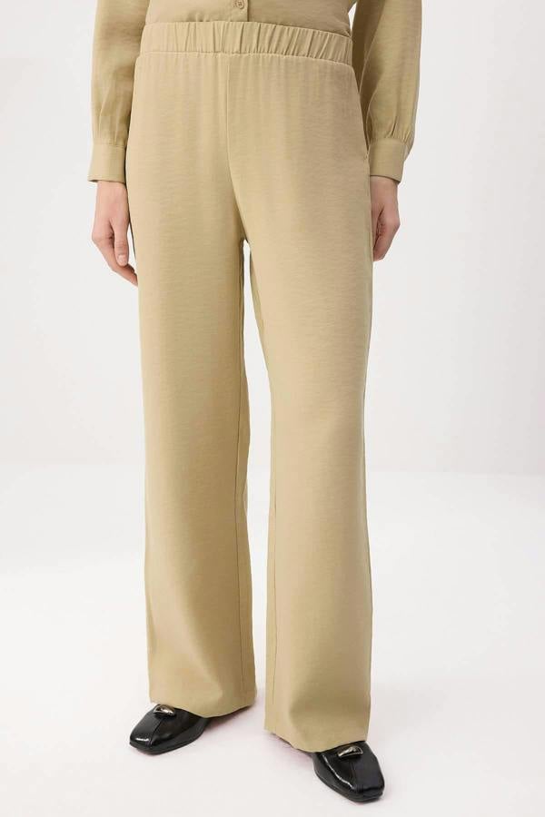 2-Piece Modal Shirt and Wide Leg Trouser Co-ord