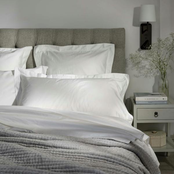White 600 Thread Count Egyptian Cotton Duvet Cover close-up detail 12 | Soak and Sleep