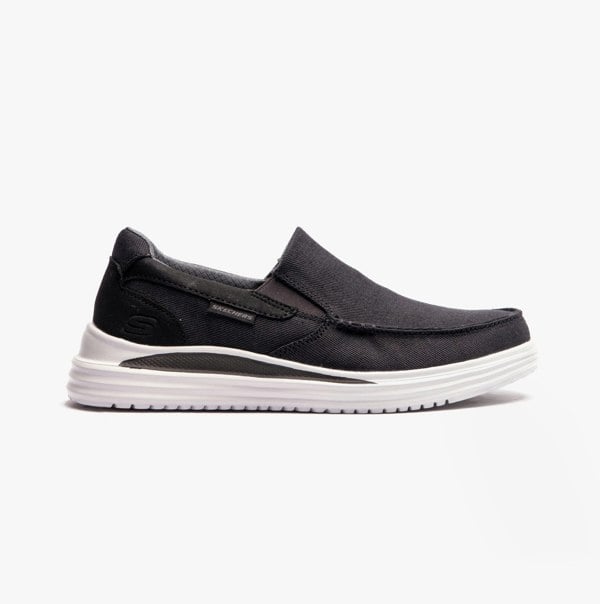 Skechers 204785/BLK PROVEN-SUTTNER Mens Canvas Black