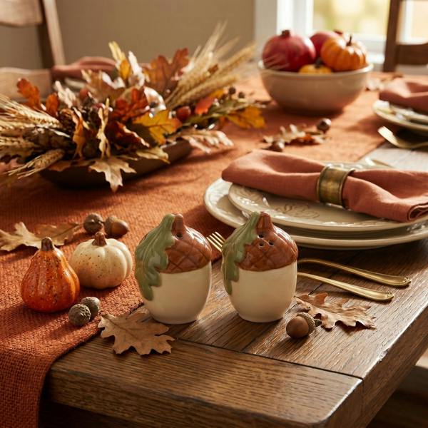 Kingsbury Gifts Ceramic Acorn Salt & Pepper Shakers