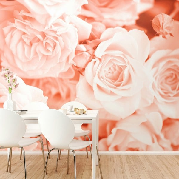 Origin Murals Petals Wall Mural - Peach
