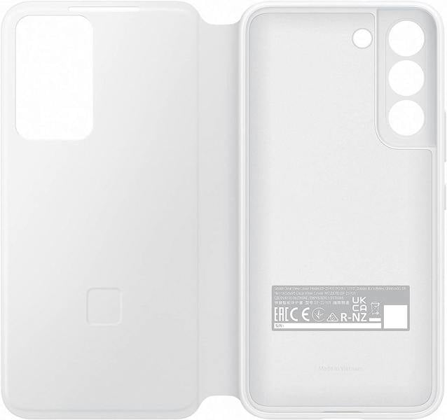 Samsung Galaxy S22 Smart Clear View Cover White - EF-ZS901CWEGWW