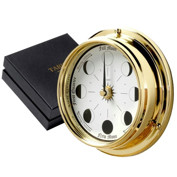 Tabic Handmade Solid Brass Moon Phase Clock