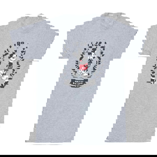 Disney Mens Mickey Mouse Laurel T-Shirt - Heather Grey