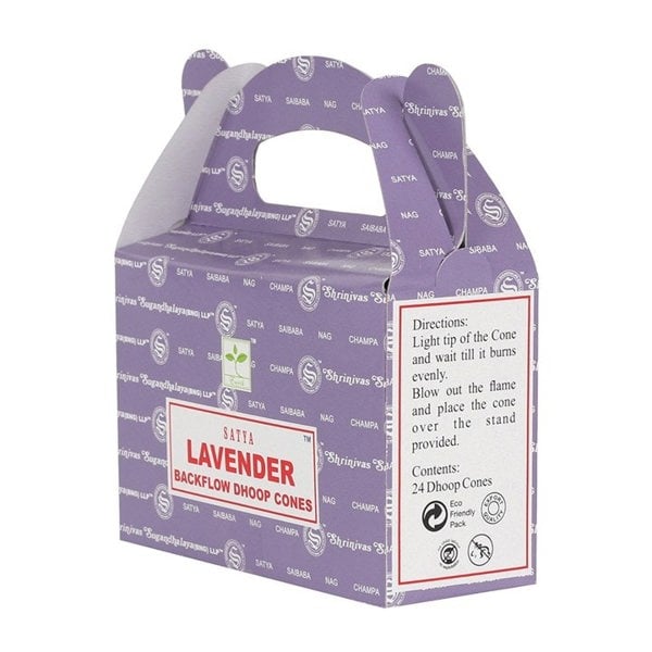 Serano Set of 6 Packets of Satya Lavender Backflow Dhoop Cones