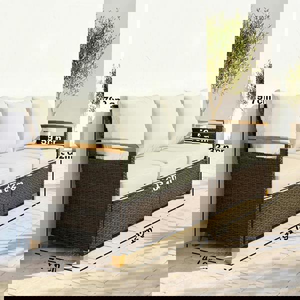 Three-seater Rattan Sofa