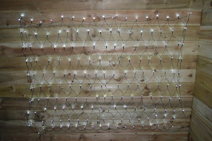 Samuel Alexander 1.7m x 1.2m 180 LED Premier Indoor Outdoor Multifunction Christmas Net Light with Timer in Cool White