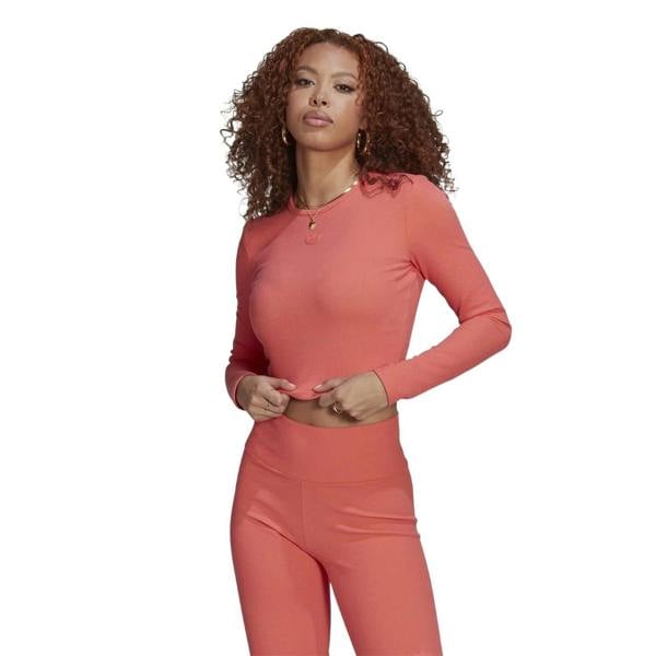 Adidas Womens/Ladies Originals Slim Sports Crop Top - Pink - 