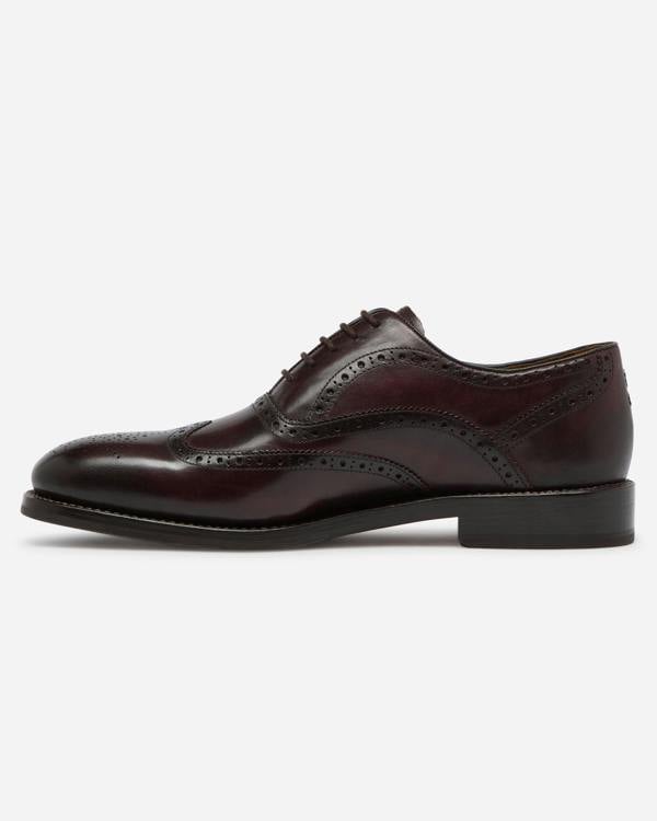 Oliver Sweeney Hunstanton Hand Antiqued Calf Leather Mens Oxford Shoes - Dark Brown | CHO | Designer Mens Shoes