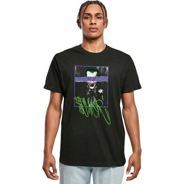 Batman Unisex Adult The Joker Poster Cotton T-Shirt - Black