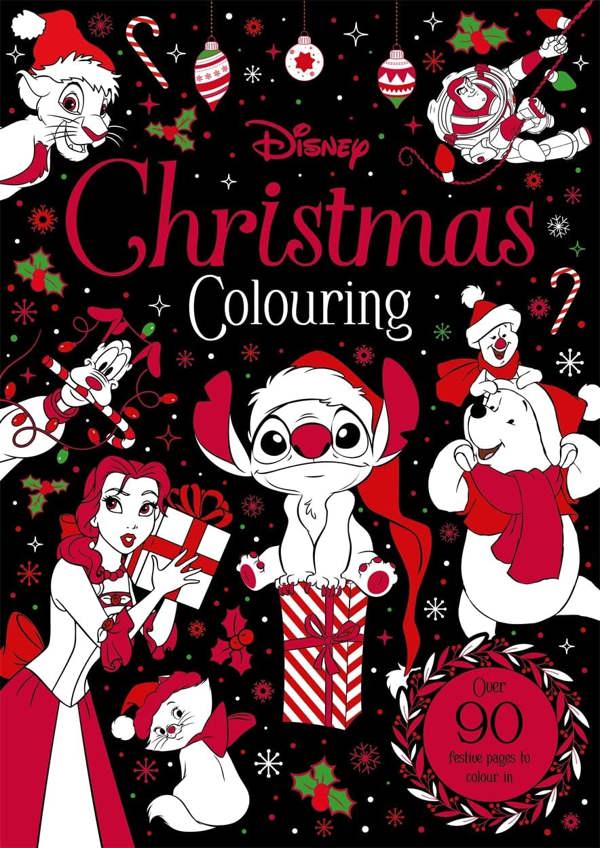 Disney: Christmas Colouring | 90+ Festive Colouring Pages with Stitch, Mickey Mouse, Tinker Bell & Disney Characters