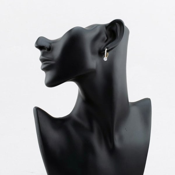 T. H. Baker 9ct Yellow Gold 1.25ct Lab Grown Diamond Huggie Dropper Earrings LGE46760-125SF