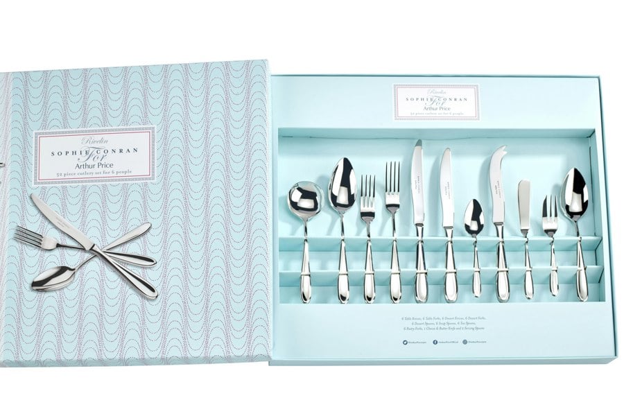 Sophie Conran for Arthur Price Sophie Conran 'Rivelin' Stainless Steel 52 Piece 6 Person Boxed Cutlery Set