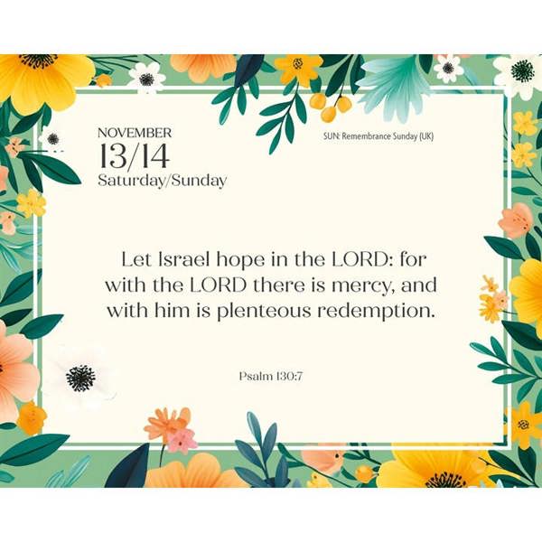 Religion Psalms Desk Calendar 2027, Desk Calendars, Day To View, Lifestyle, Gift