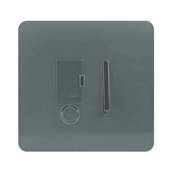 Trendi Switch 13 Amp Fused Spur with Flex Outlet in Warm Grey