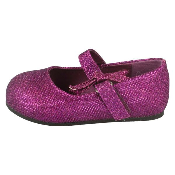 Spot On Girls Spot On Flat Shoe With Glitter Bow Decoration