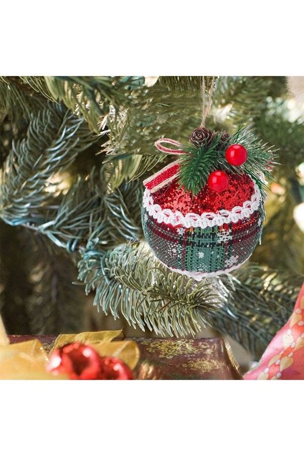 Living and Home Set of 9 Christmas Ball Ornaments Hanging Decoration