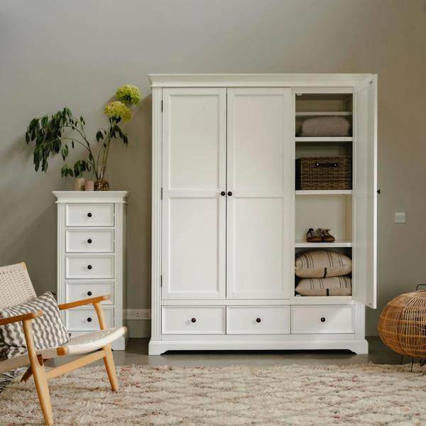 Statement Furniture Gainsborough Large Triple Wardrobe, 3 Door Bedroom Storage