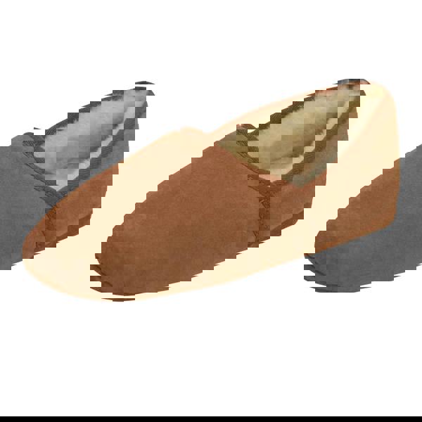 Eastern Counties Leather Mens Full Sheepskin Turn Slippers - Chestnut - 