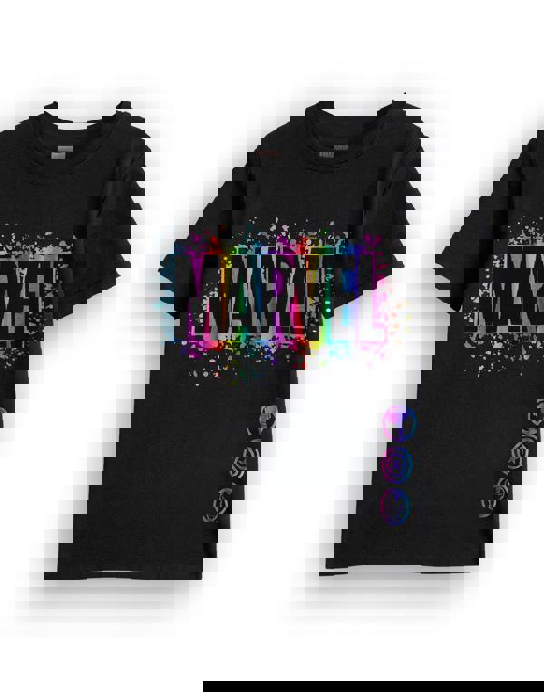 Marvel Boys Black Front Logo and All Over Print Short Sleeved T-Shirt