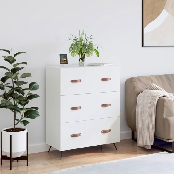 Berkfield Chest of Drawers White 69.5x34x90 cm Engineered Wood