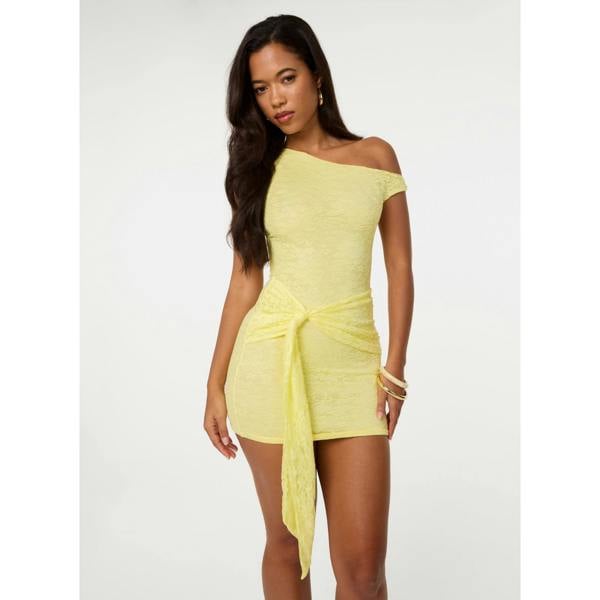 Pink Vanilla Tie Lace Dress