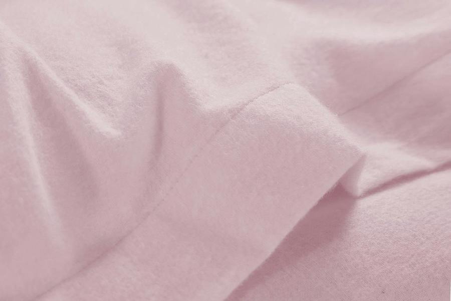 Plain Dye Flannelette Pink Duvet Cover Set
