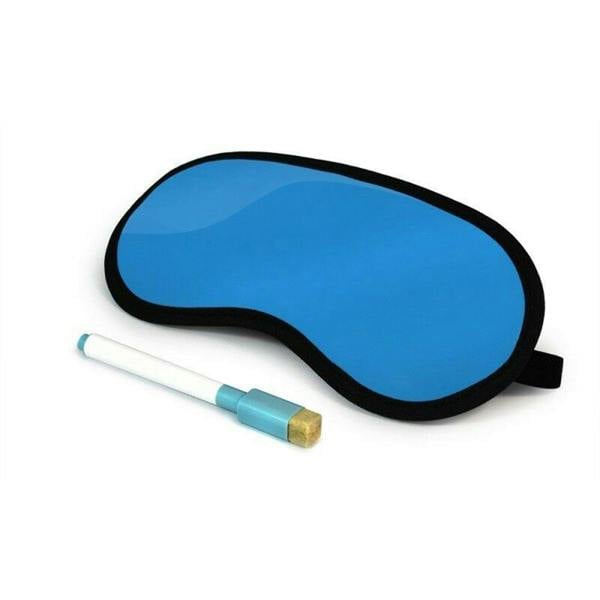 Aquarius DIY Sleep Eye Mask Blue Write Your Message With Pen & Eraser Travel Accessory