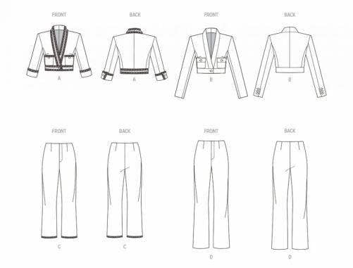 Vogue Sewing Pattern 1993, Jackets, Trousers, Suits for Women, H5 (6-8-10-12-14) - Intermediate