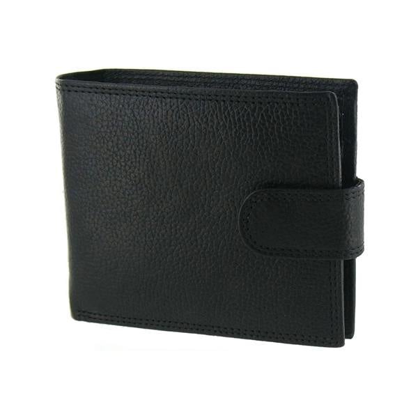 Bruno Antonini Black Mens Bifold Leather Wallet