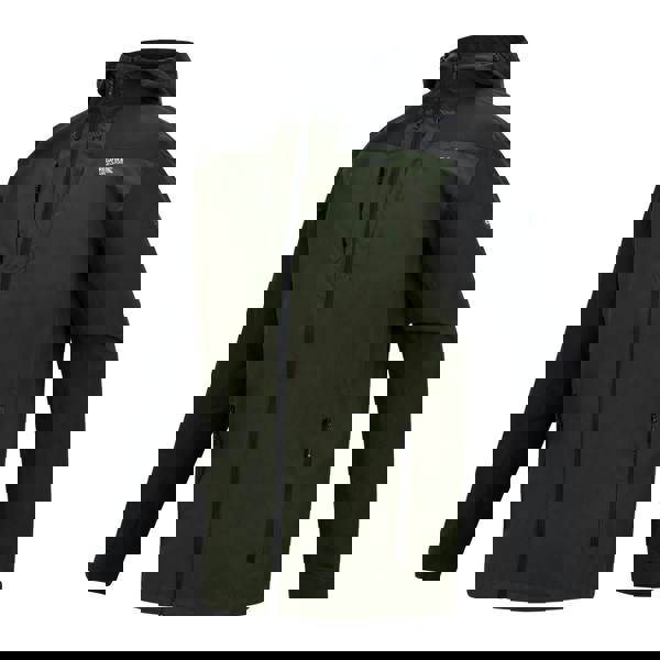 Regatta Mens Calderdale Colour Block Waterproof Jacket - Khaki Green/Black - 