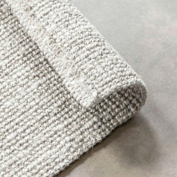 Boucle Jute Jaipur Rug White, textured design, easy care, durable lasting.