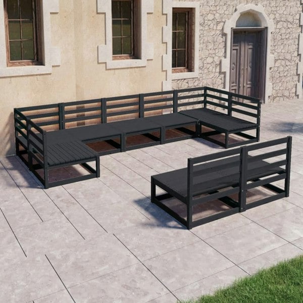 Berkfield 9 Piece Garden Lounge Set Solid Pinewood